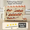 NeatLume Rolling Egg Holder Rack – Auto-Dispense Freshness, Zero Chaos