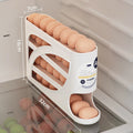 NeatLume Rolling Egg Holder Rack – Auto-Dispense Freshness, Zero Chaos
